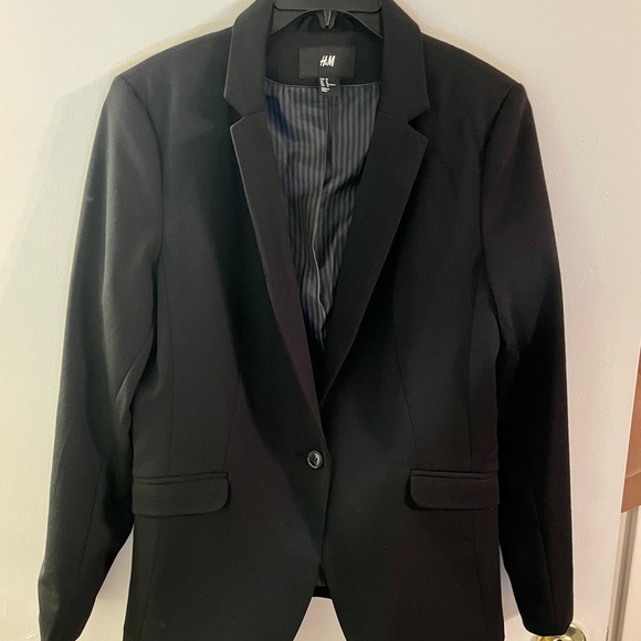 H&M black blazer US size 16 - Picture 1 of 16
